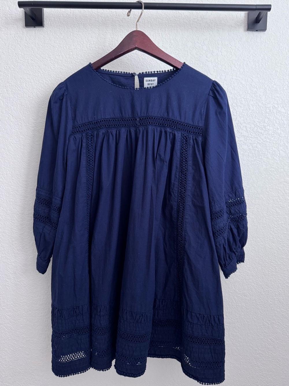 Aritzia Sunday Best Navy Carmela Dress